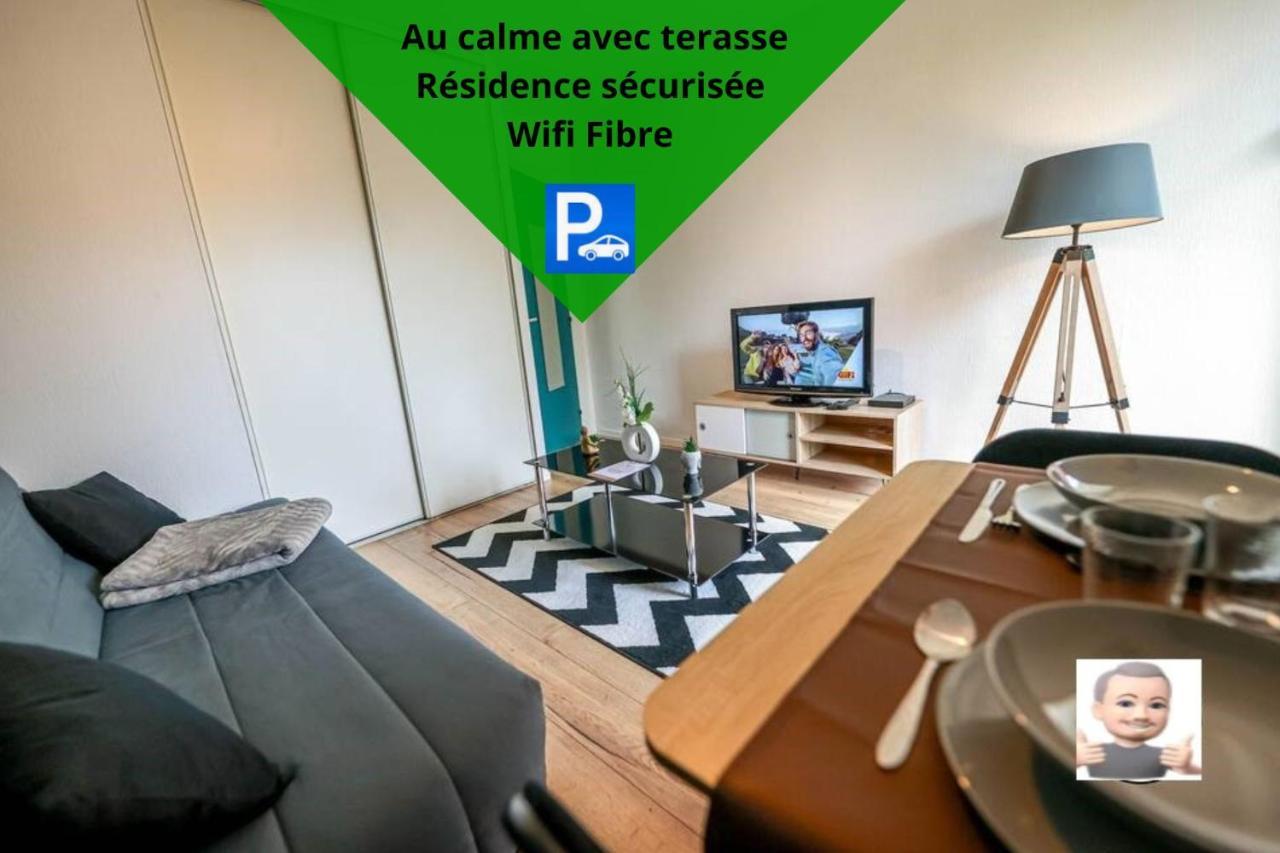 Le Petit Park-Studio-Terrasse- Piscine-Wifi Fibre Apartment Pau Bagian luar foto